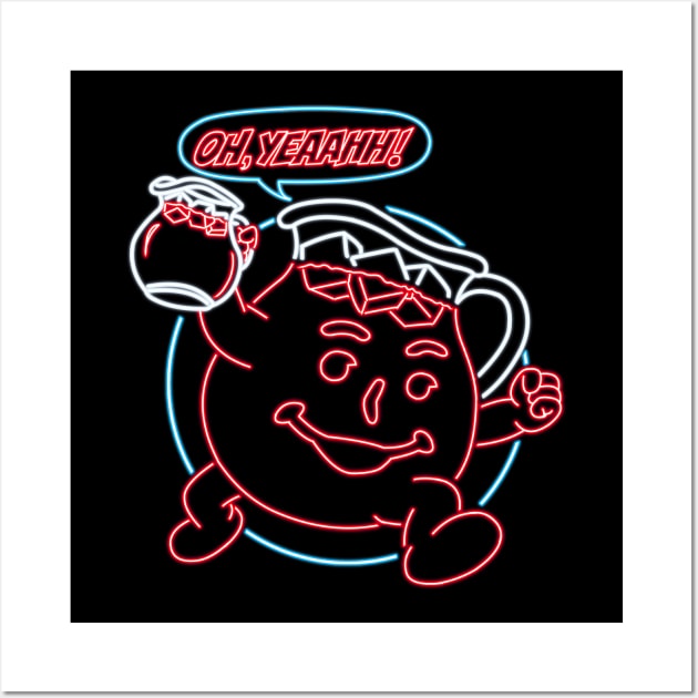 Kool aid man neon Wall Art by AlanSchell76